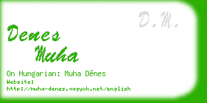 denes muha business card